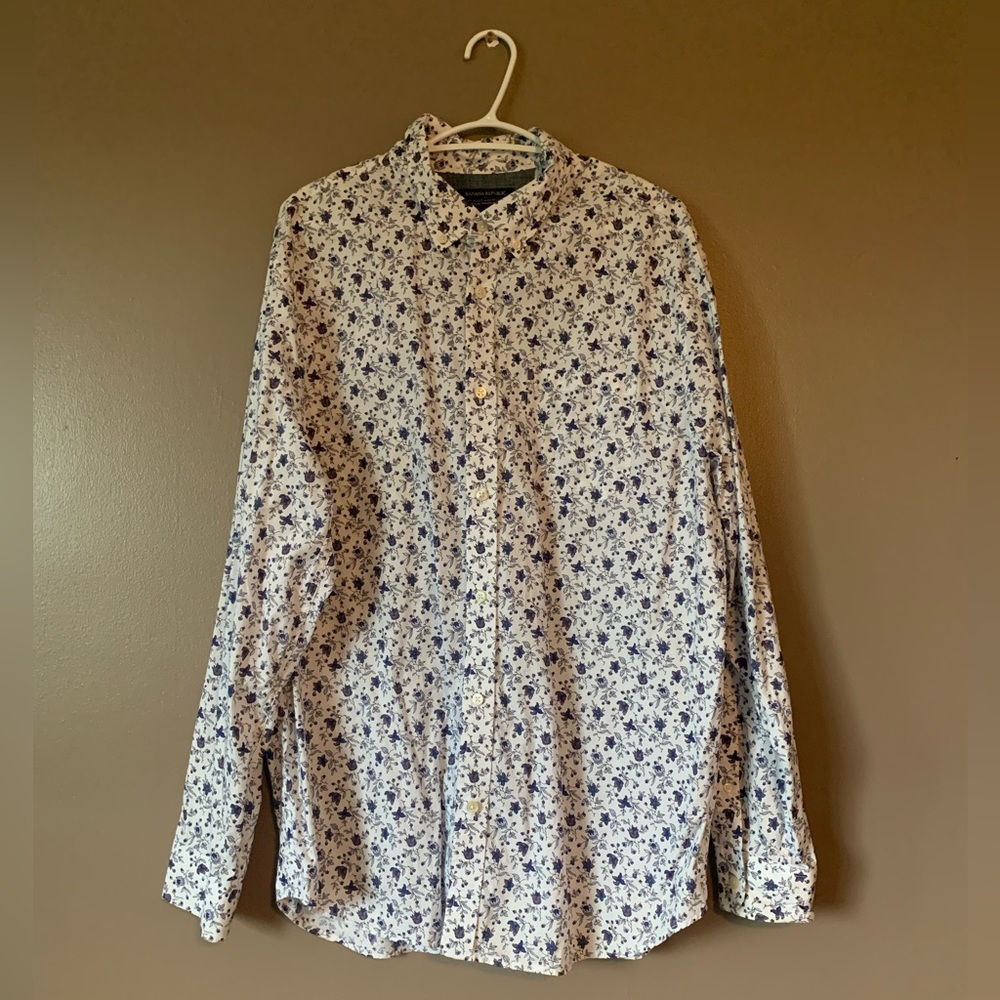 Banana Republic Floral Dress Shirt